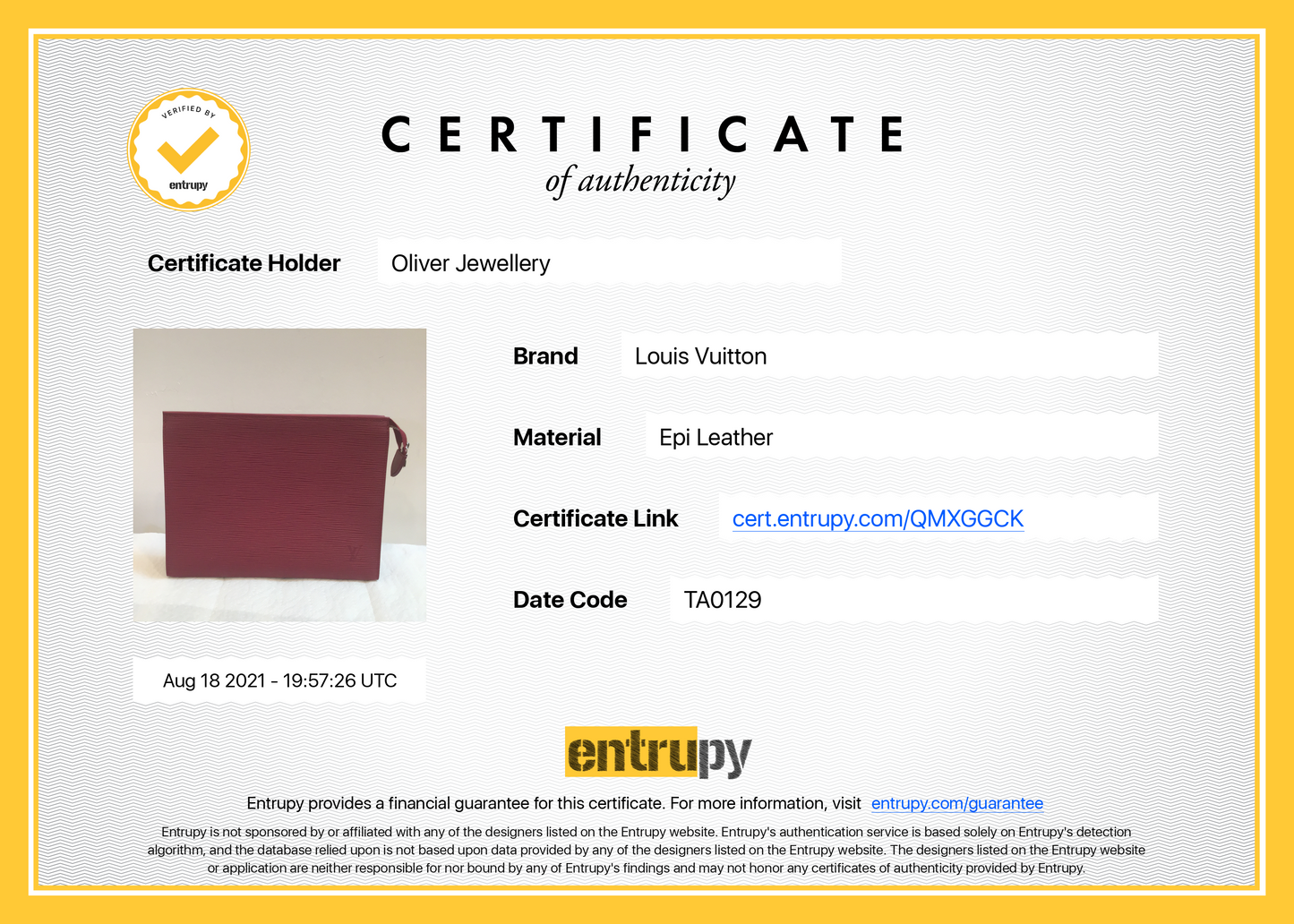 Louis Vuitton Epi Toiletry Pouch 26
