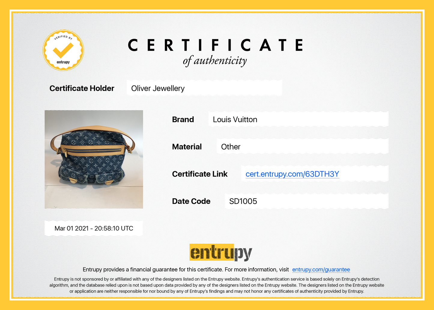 Louis Vuitton Monogram Denim Baggy GM
