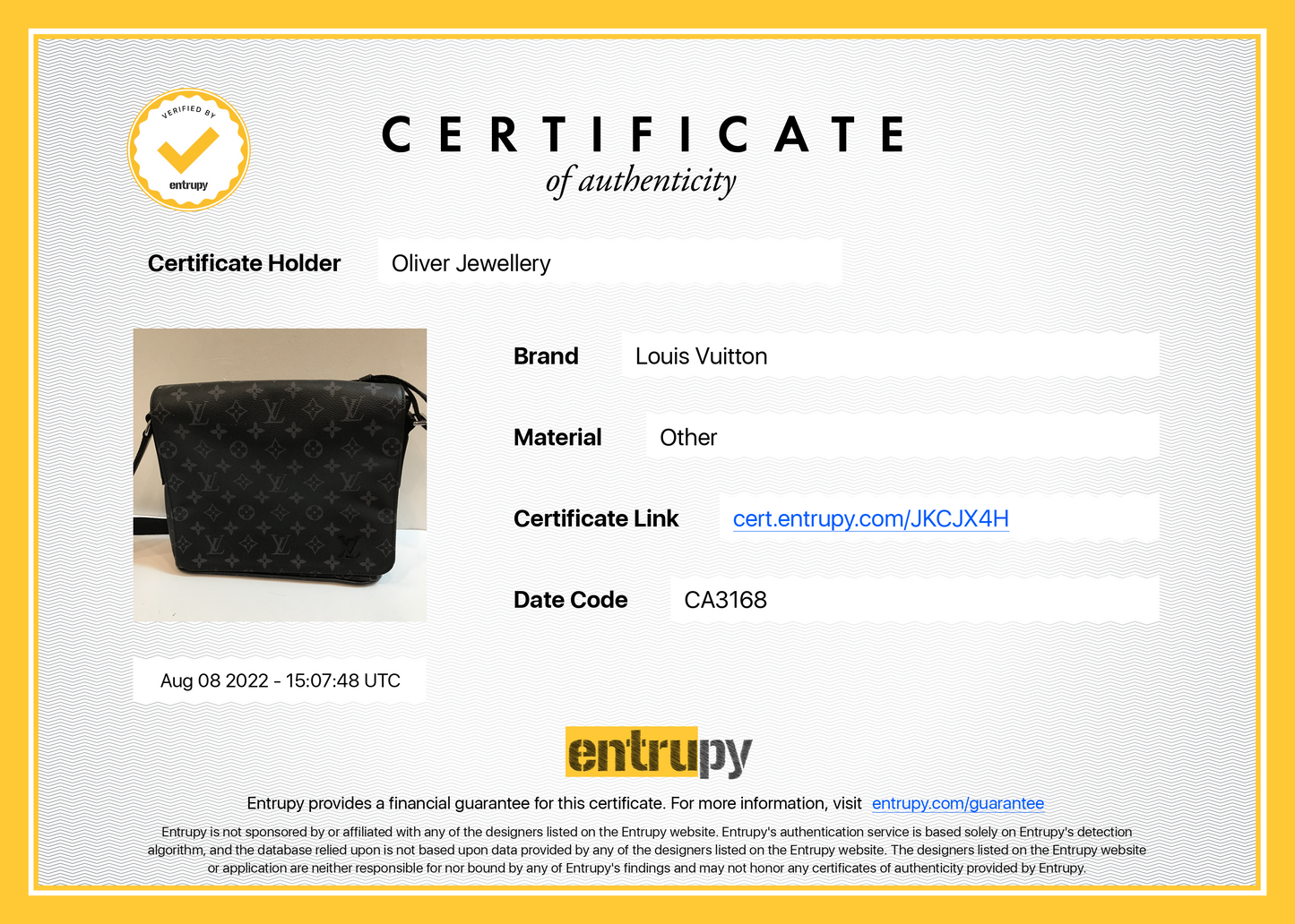 Louis Vuitton Monogram Eclipse District PM