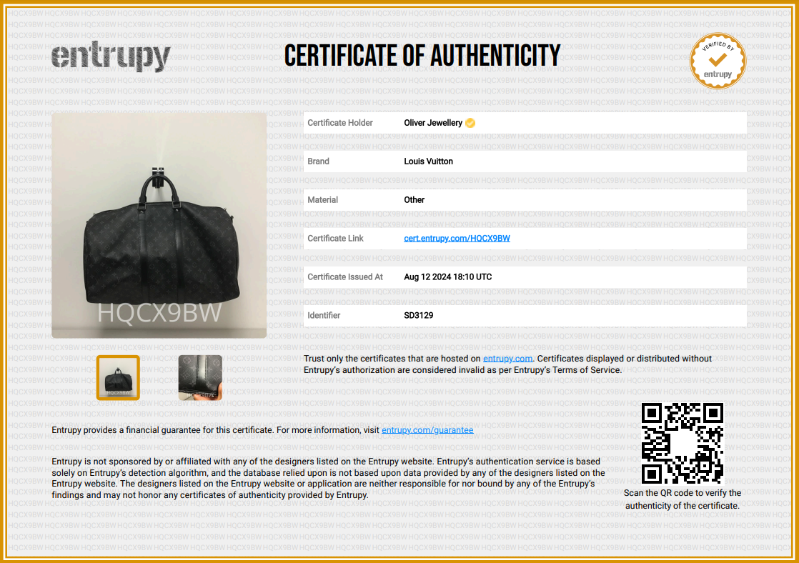 Louis Vuitton Monogram Eclipse Keepall Bandouliere 55