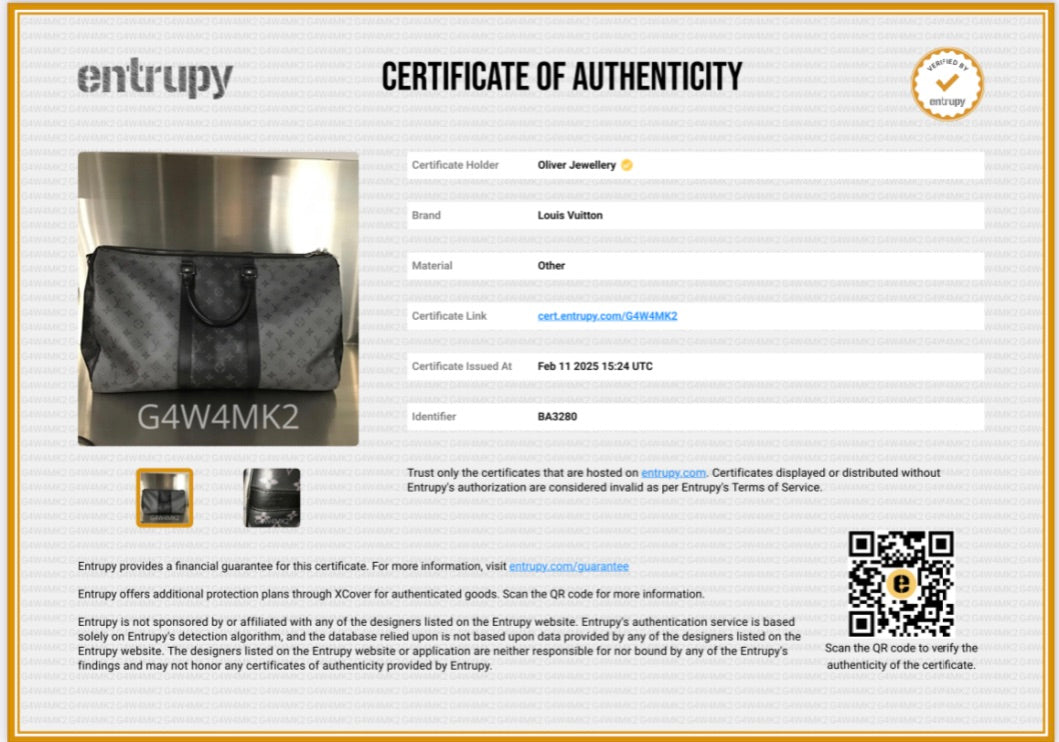 Louis Vuitton Monogram Eclipse Reverse Keepall Bandouliere 50