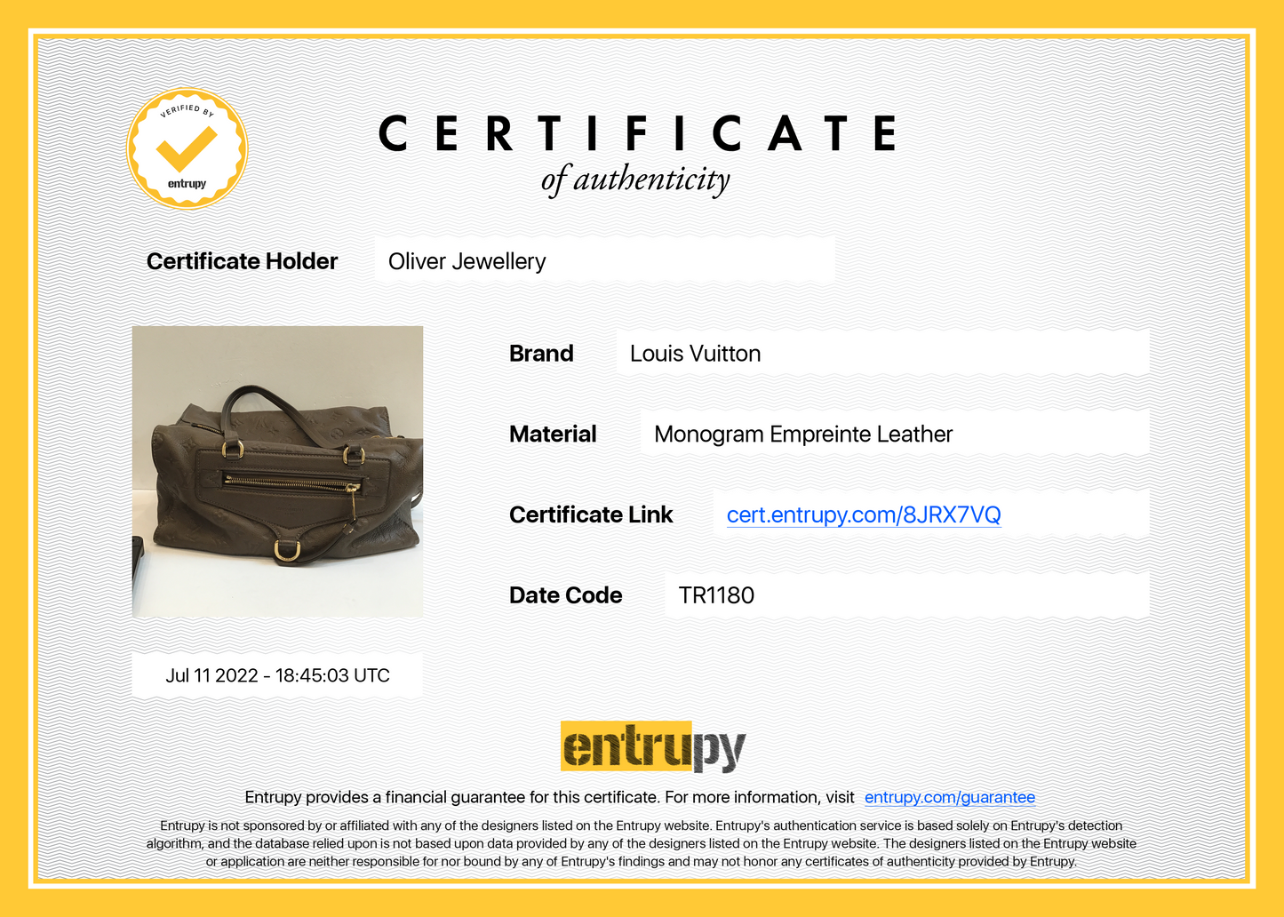 Louis Vuitton Monogram Empreinte Leather Inspiree Bag