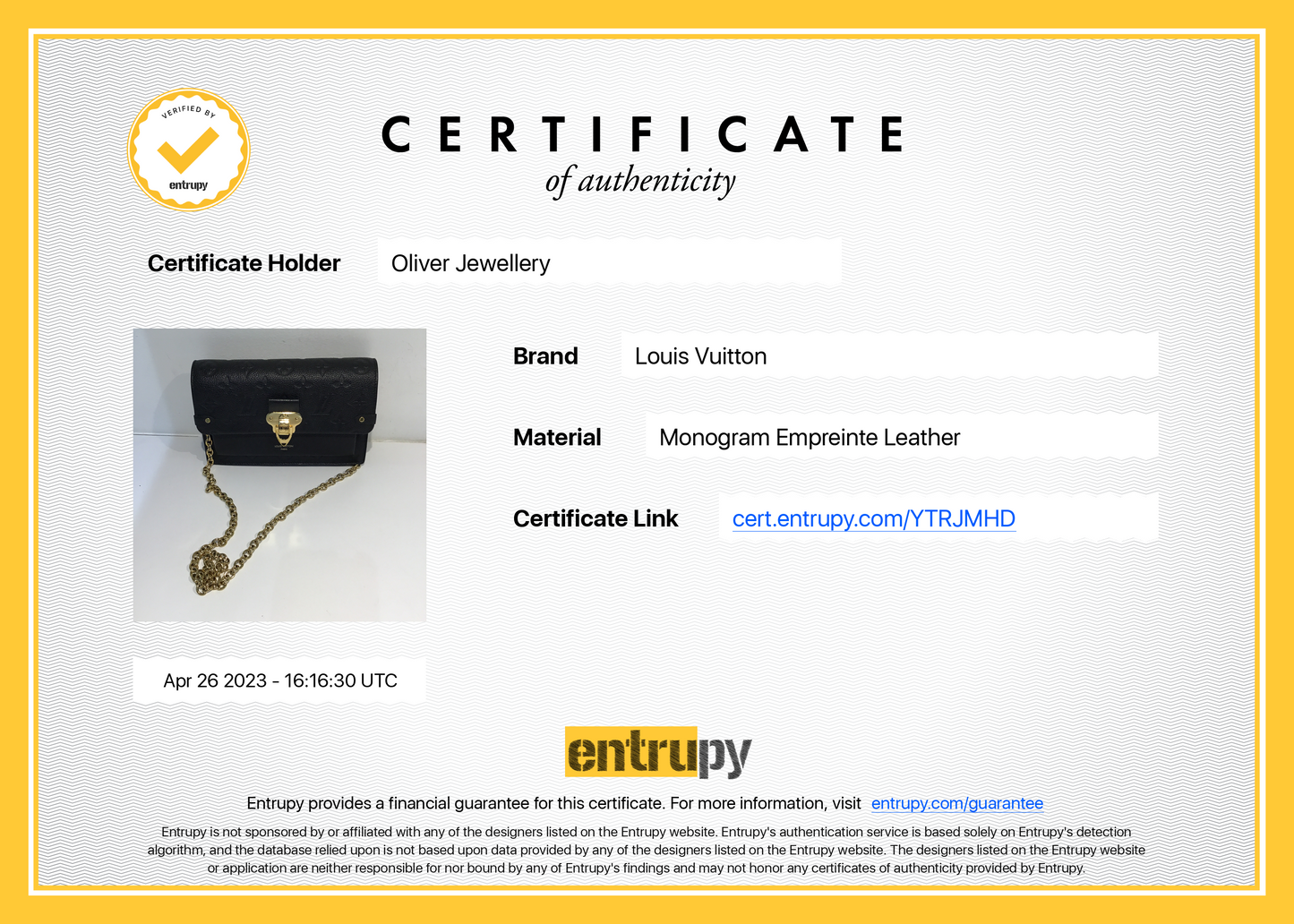 Louis Vuitton Monogram Empreinte Vavin Chain Wallet
