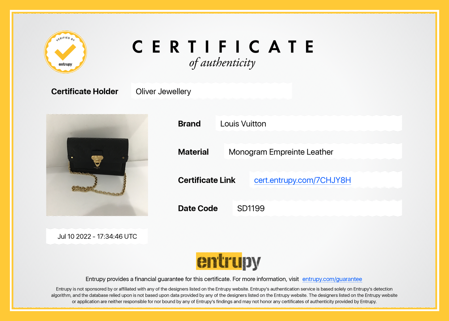 Louis Vuitton Monogram Empreinte Vavin Chain Wallet
