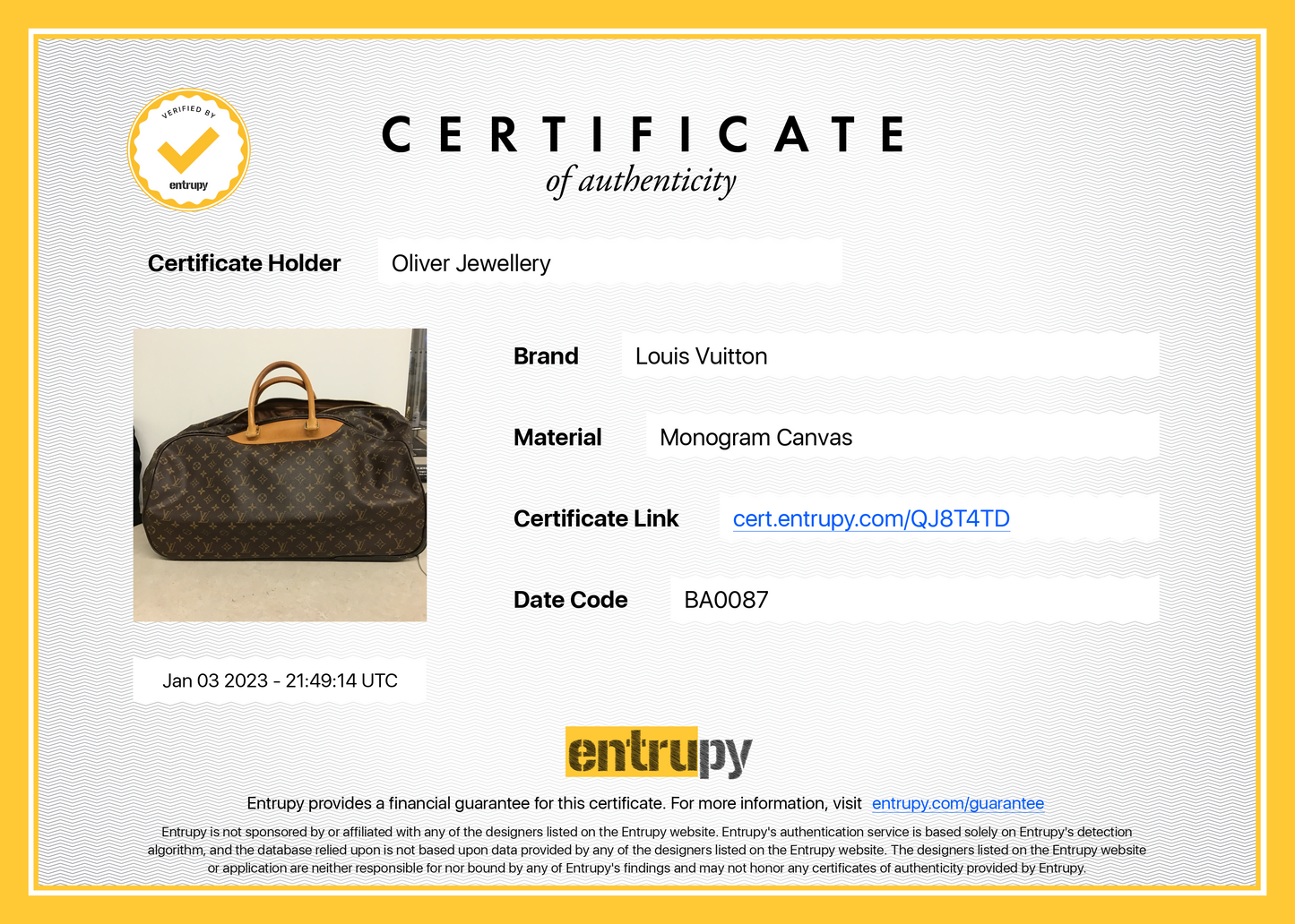 Louis Vuitton Monogram Eole 50 Rolling Duffle