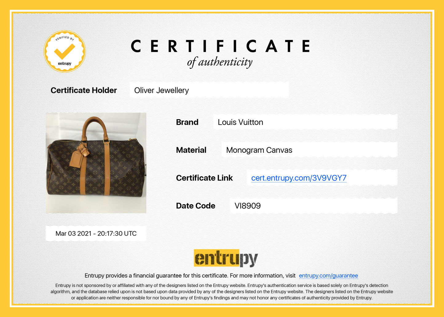 Louis Vuitton Monogram Keepall 45