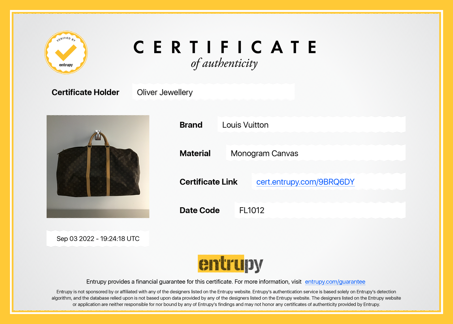 Louis Vuitton Monogram Keepall 60