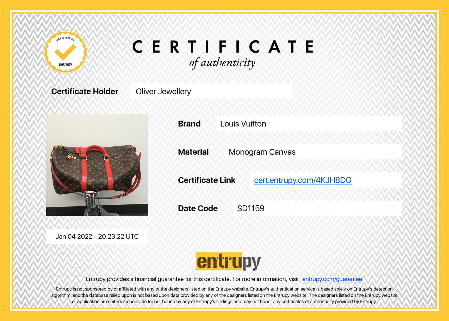 Louis Vuitton Monogram Keepall Bandouliere 50