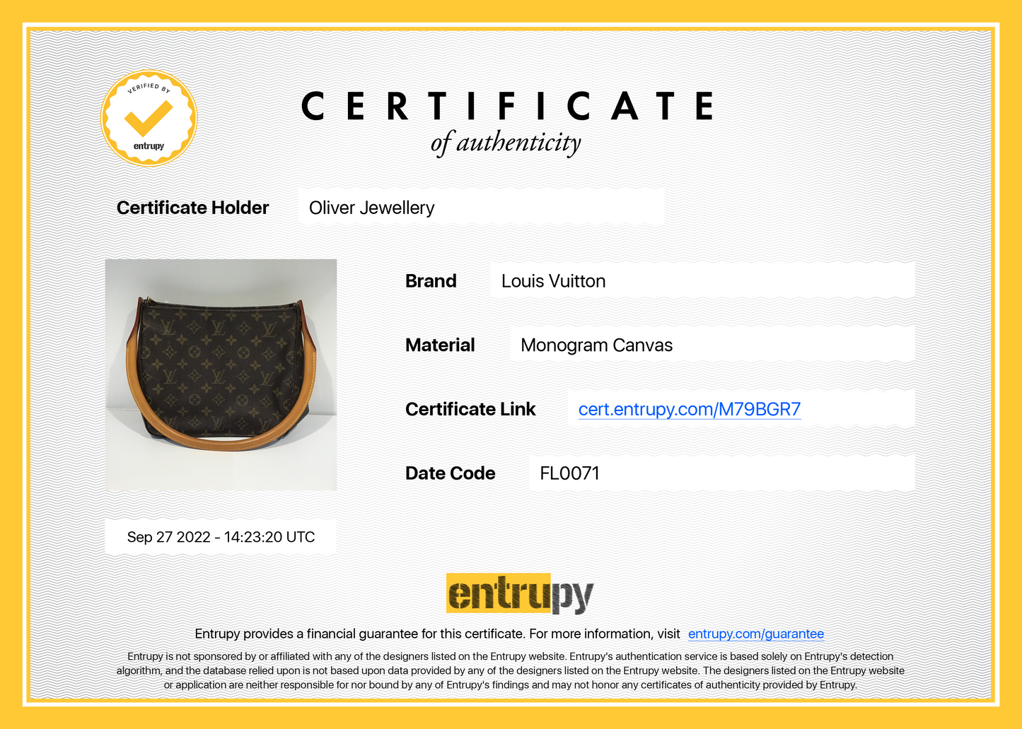 Louis Vuitton Monogram Looping MM