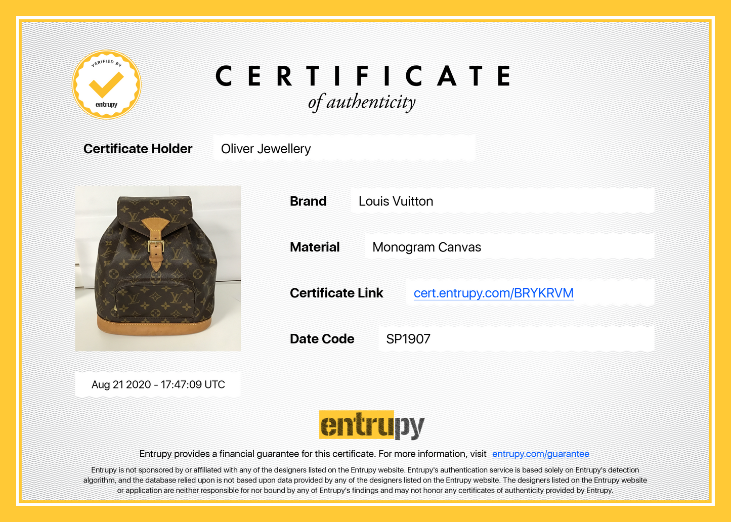 Louis Vuitton Monogram Montsouris MM Backpack