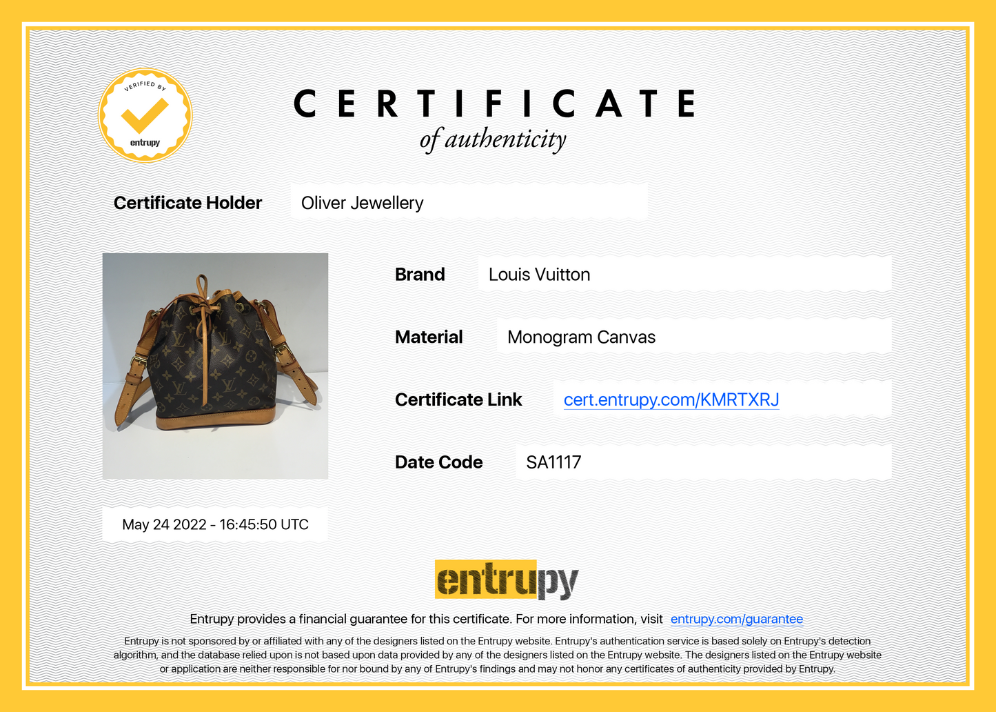 Louis Vuitton Monogram Noe BB