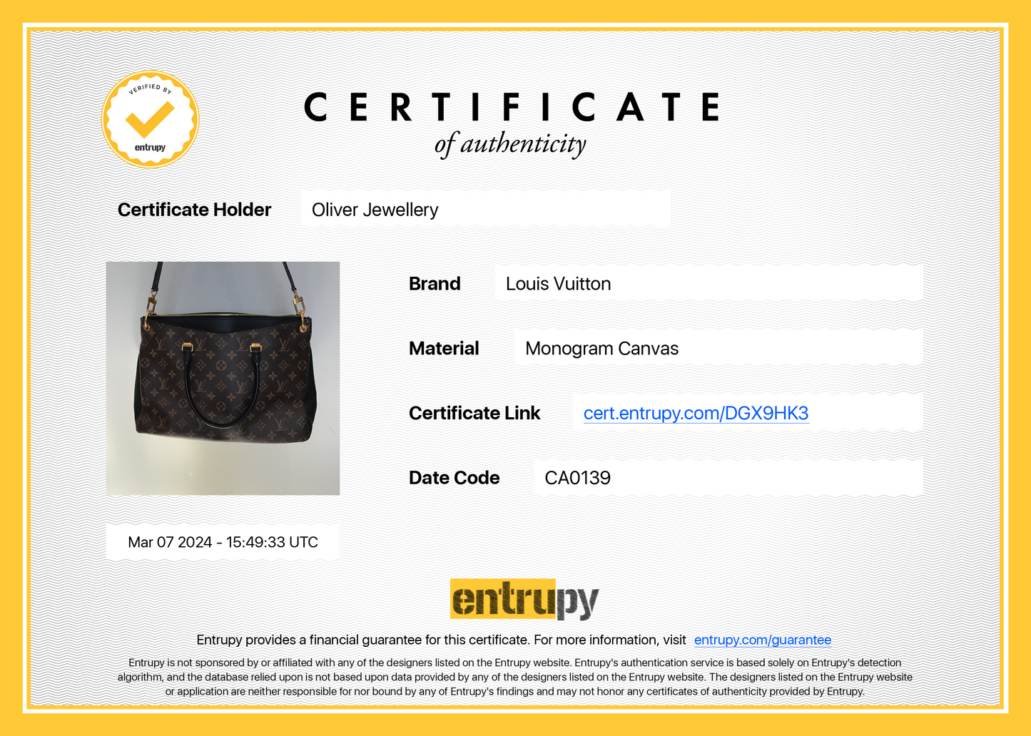 Louis Vuitton Monogram Pallas Tote