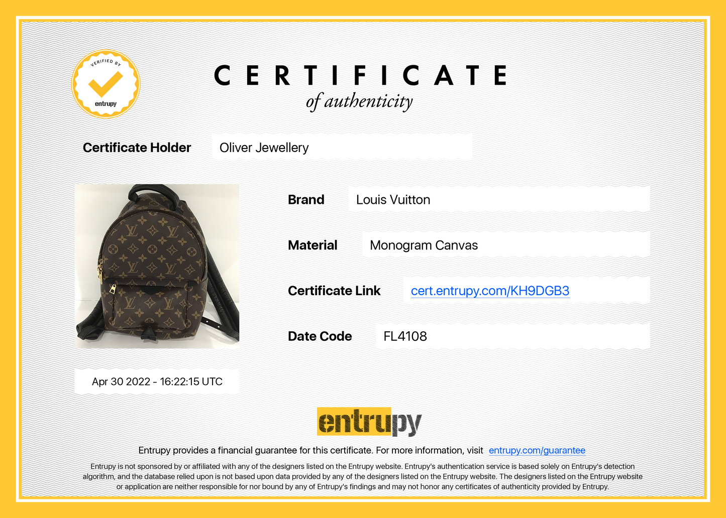 Louis Vuitton Monogram Palm Springs Backpack PM