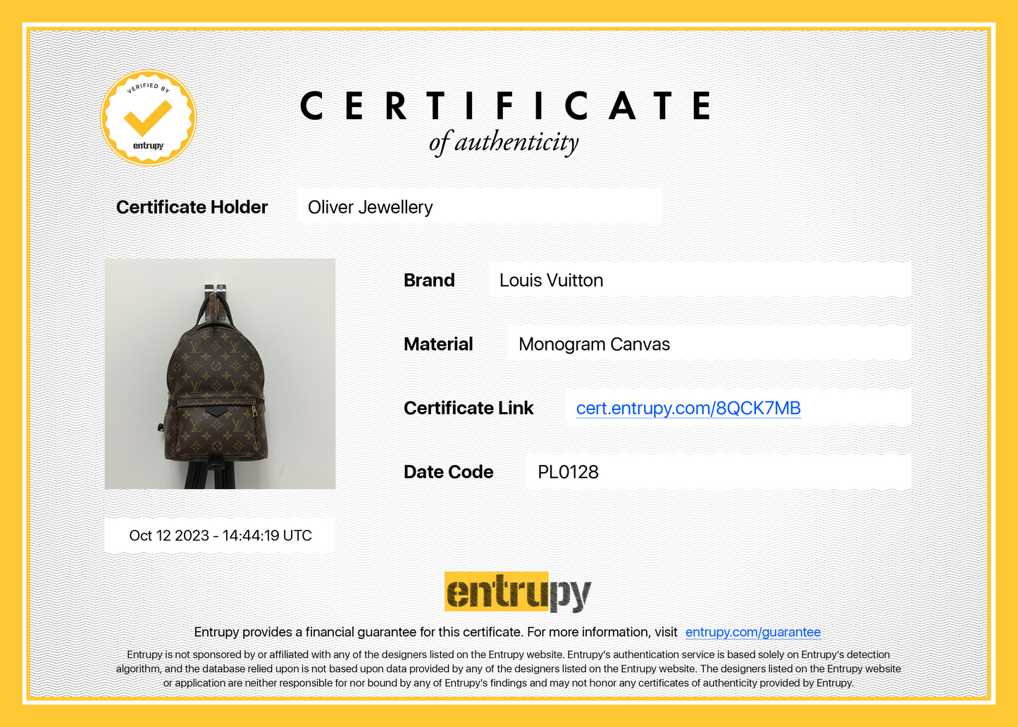 Louis Vuitton Monogram Palm Springs Backpack PM
