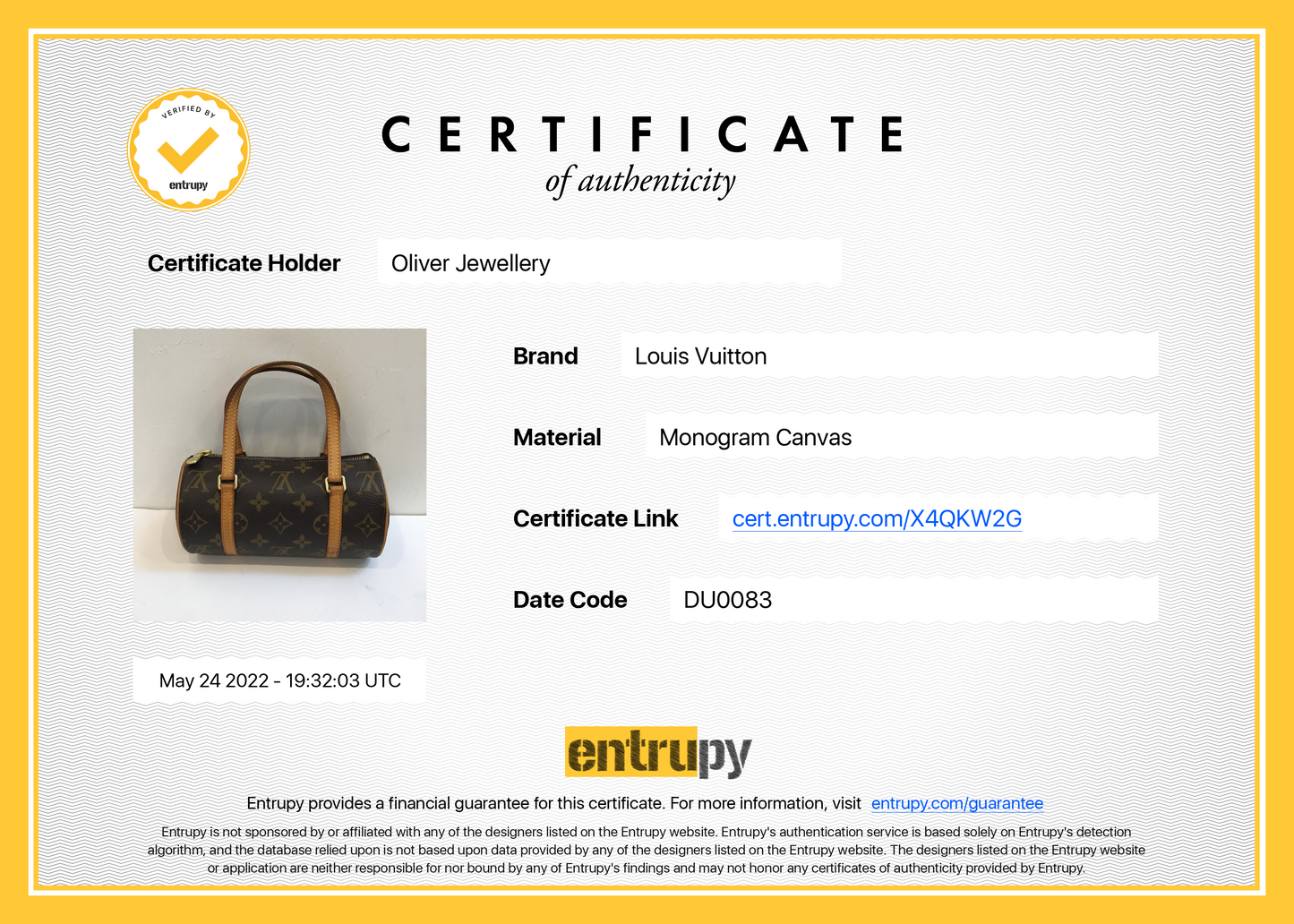 Louis Vuitton Monogram Papillon 19