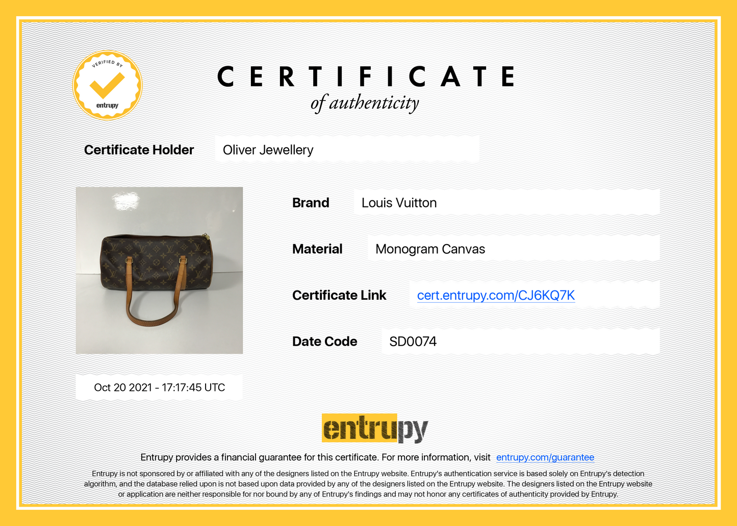 Louis Vuitton Monogram Papillon 30