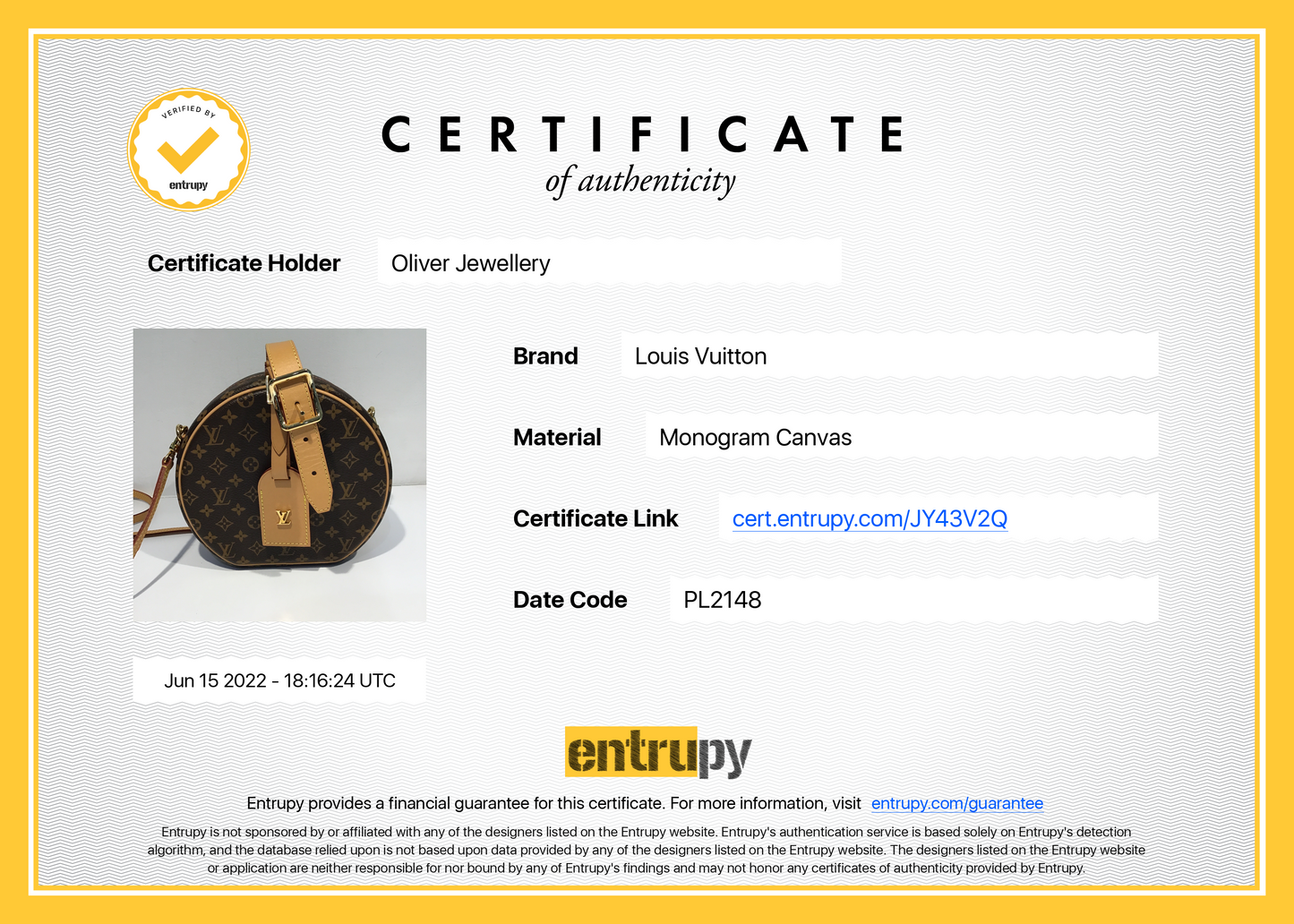 Louis Vuitton Monogram Petite Boite Chapeau