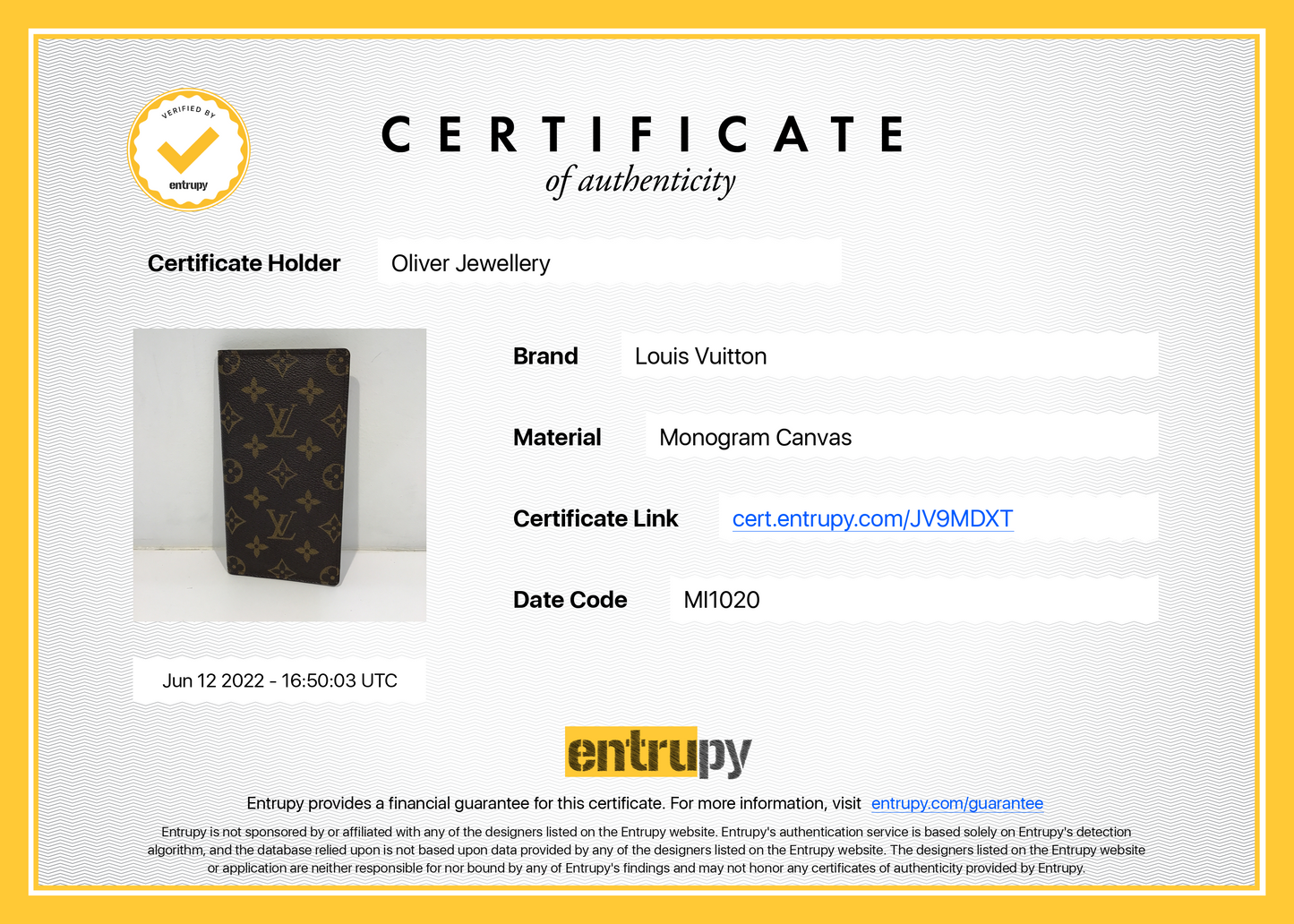 Louis Vuitton Monogram Porte-Valeurs Cartes Credit Wallet