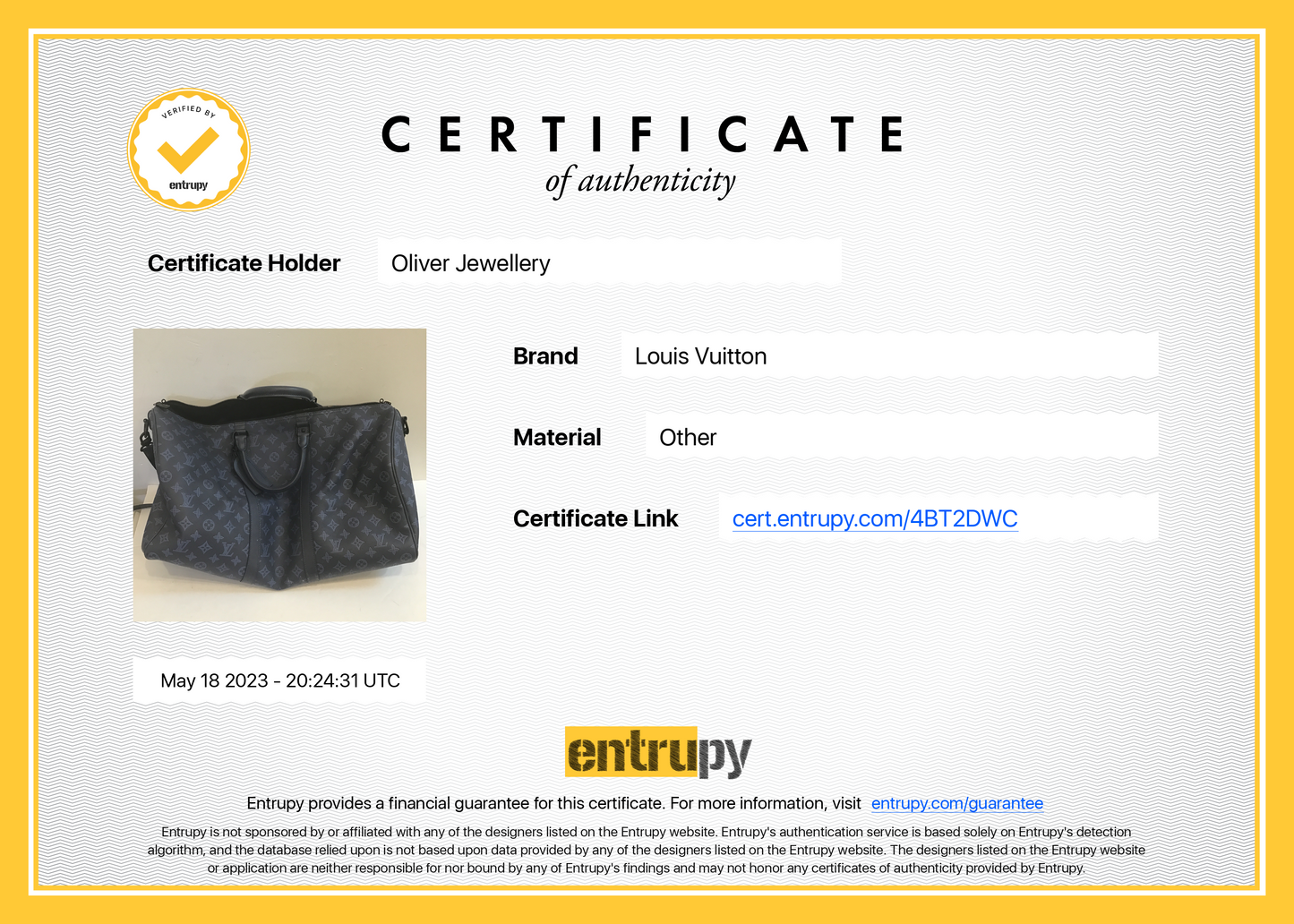 Louis Vuitton Monogram Shadow Leather Keepall Bandouliere 50