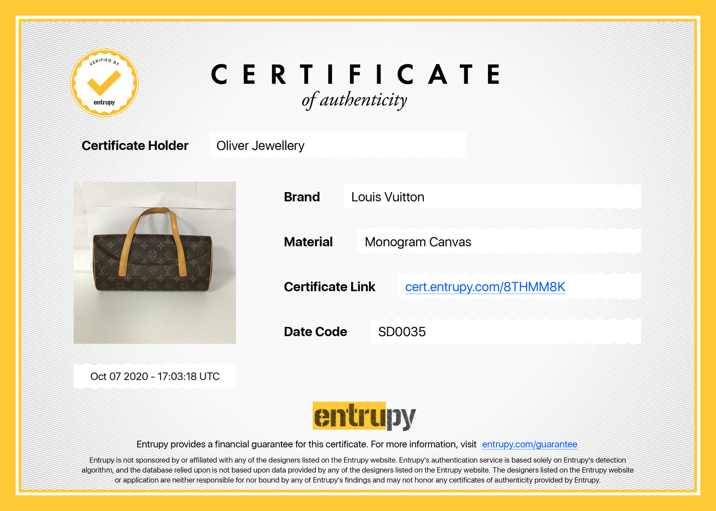 Louis Vuitton Monogram Sonatine Bag