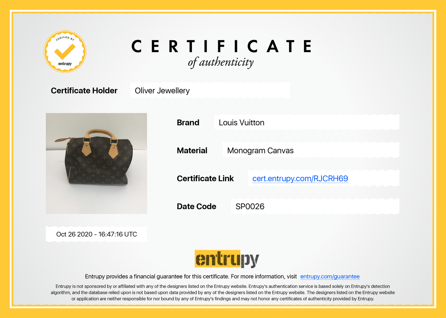Louis Vuitton Monogram Speedy 25