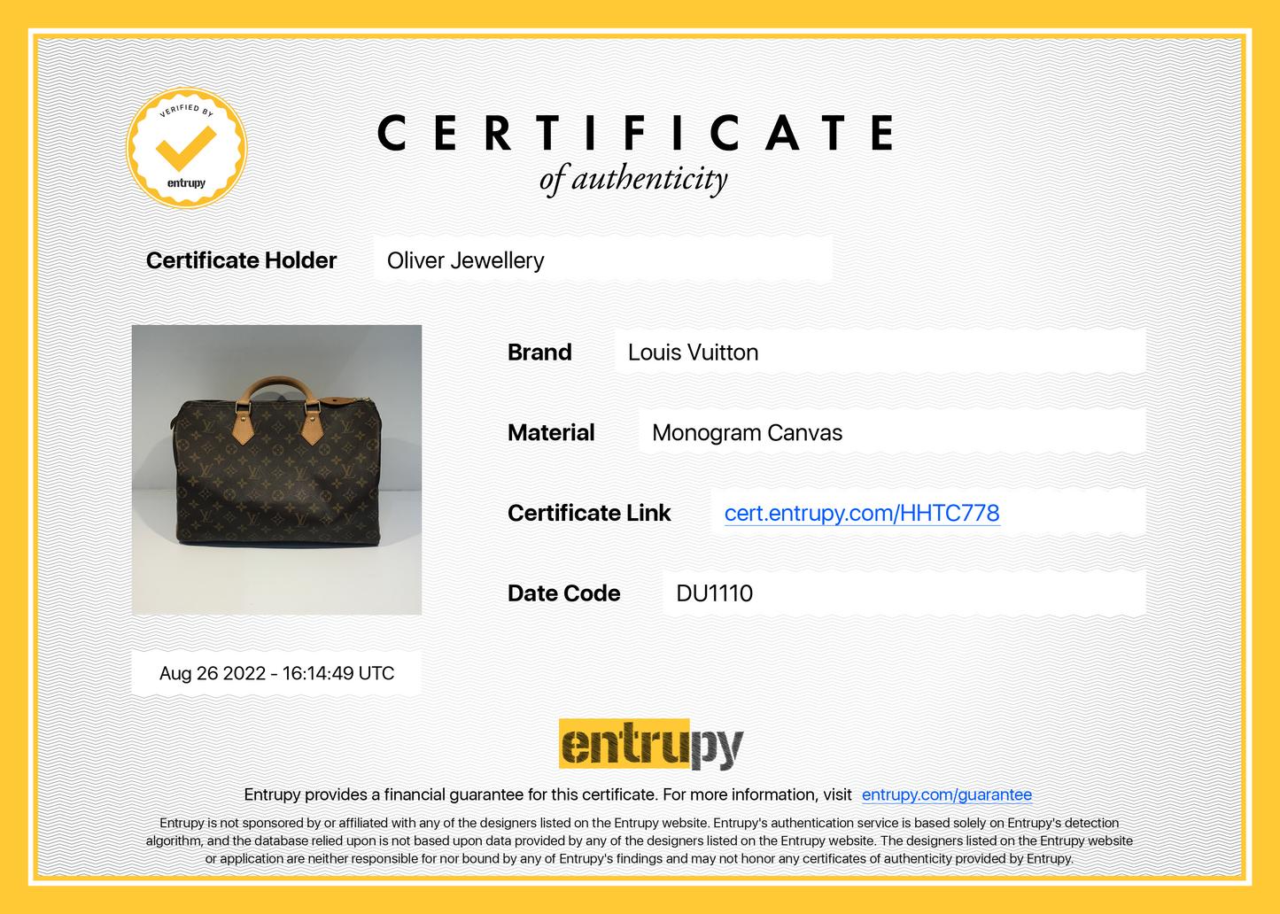 Louis Vuitton Monogram Speedy 35