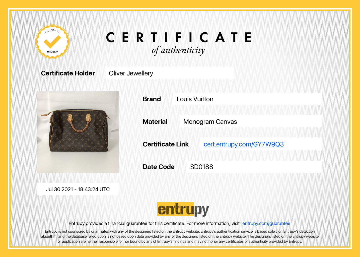 Louis Vuitton Monogram Speedy 35