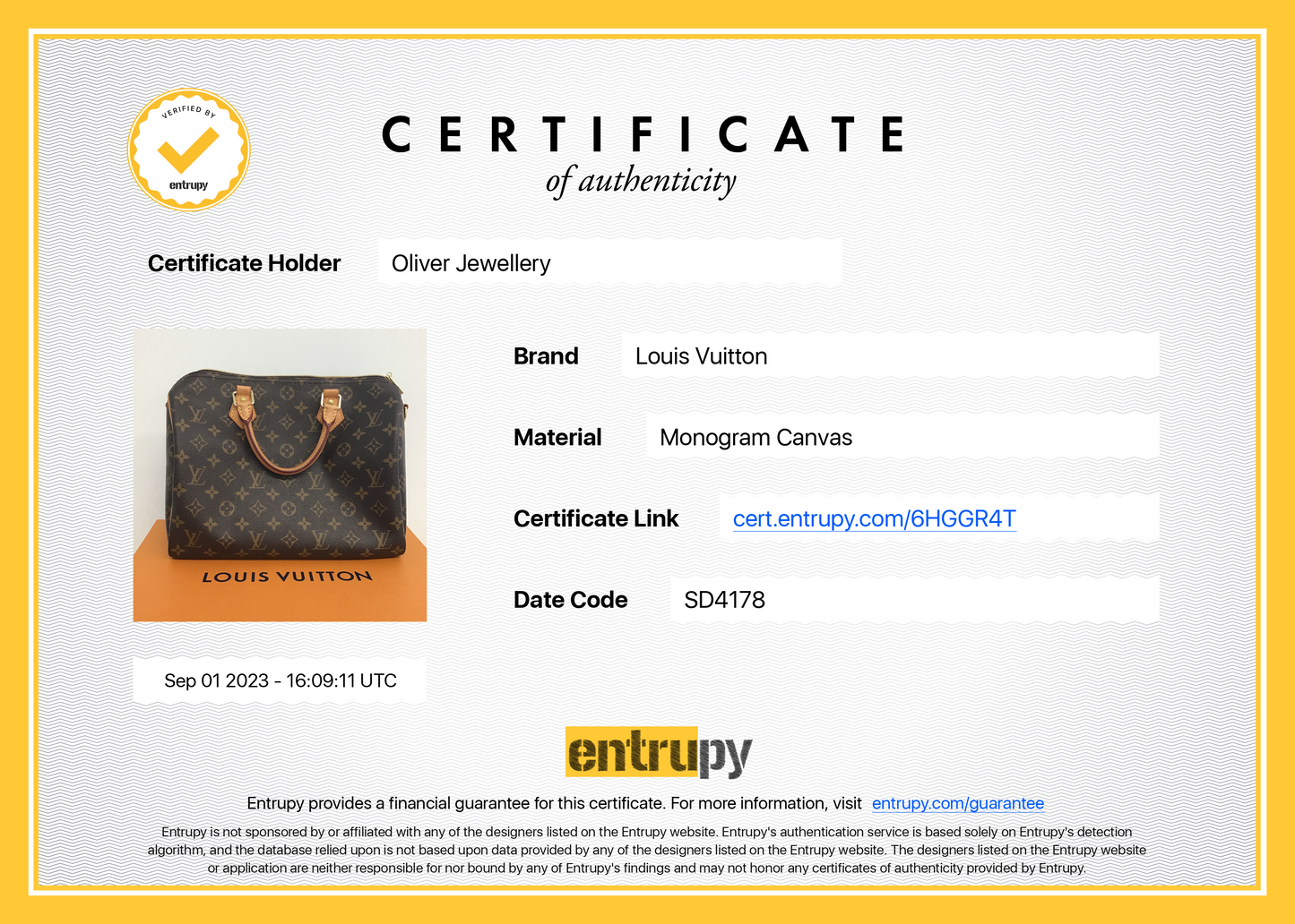 Louis Vuitton Monogram Speedy Bandouliere 30
