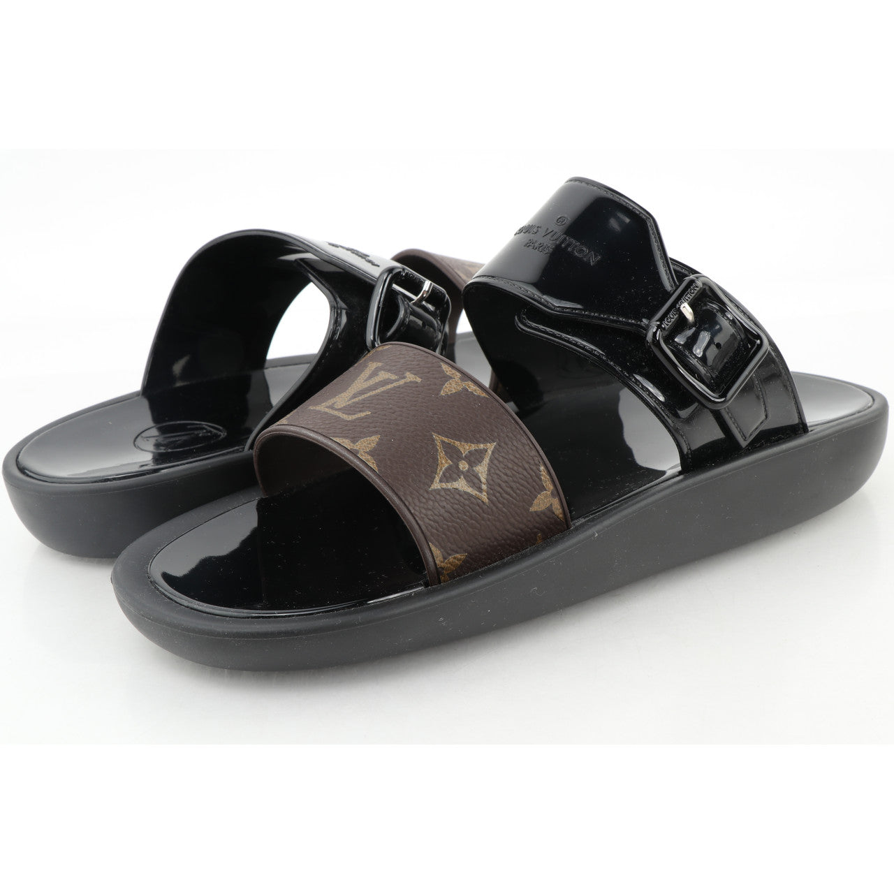 Louis Vuitton Monogram Sunbath Flat Mule Sandals