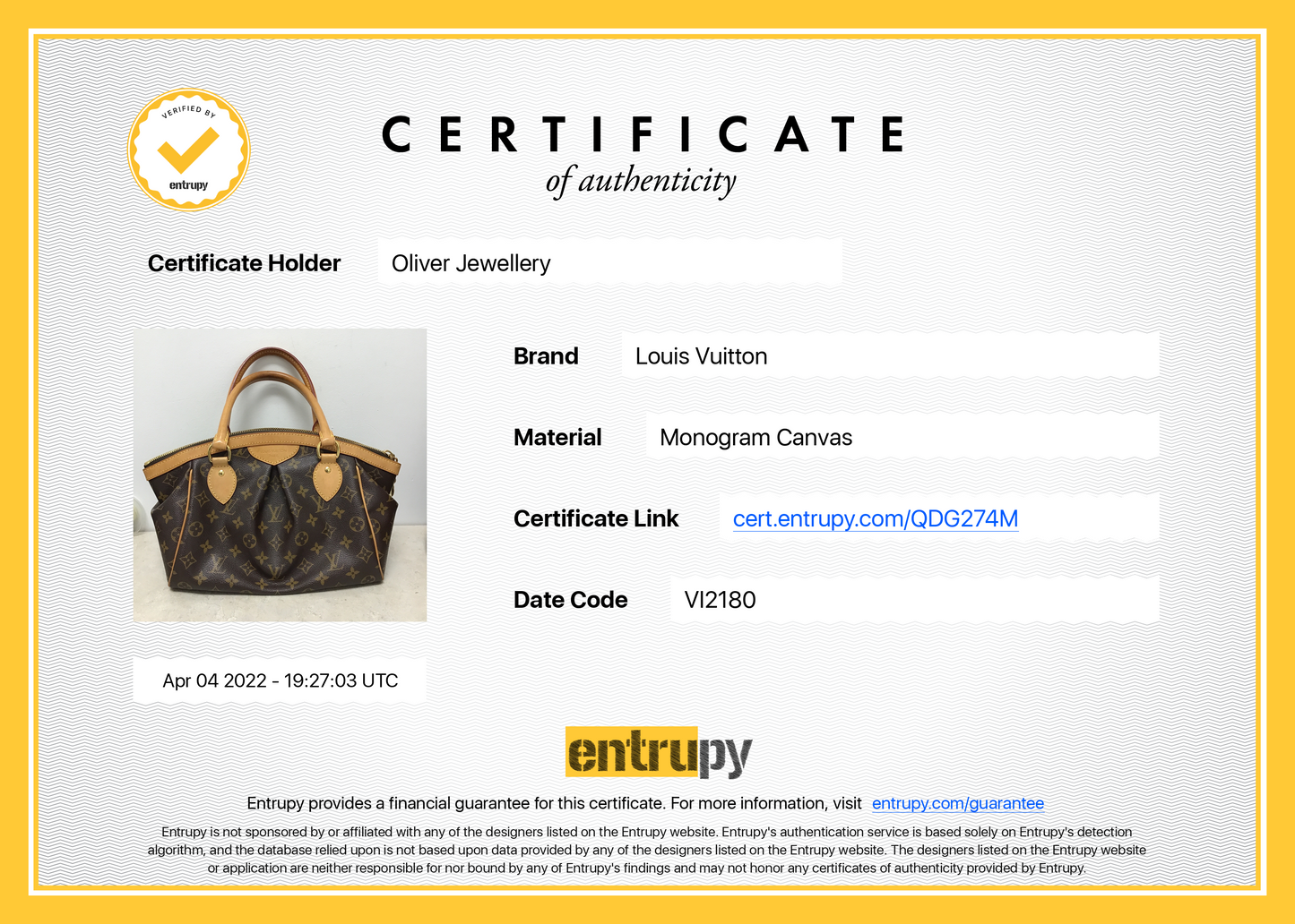 Louis Vuitton Monogram Tivoli PM