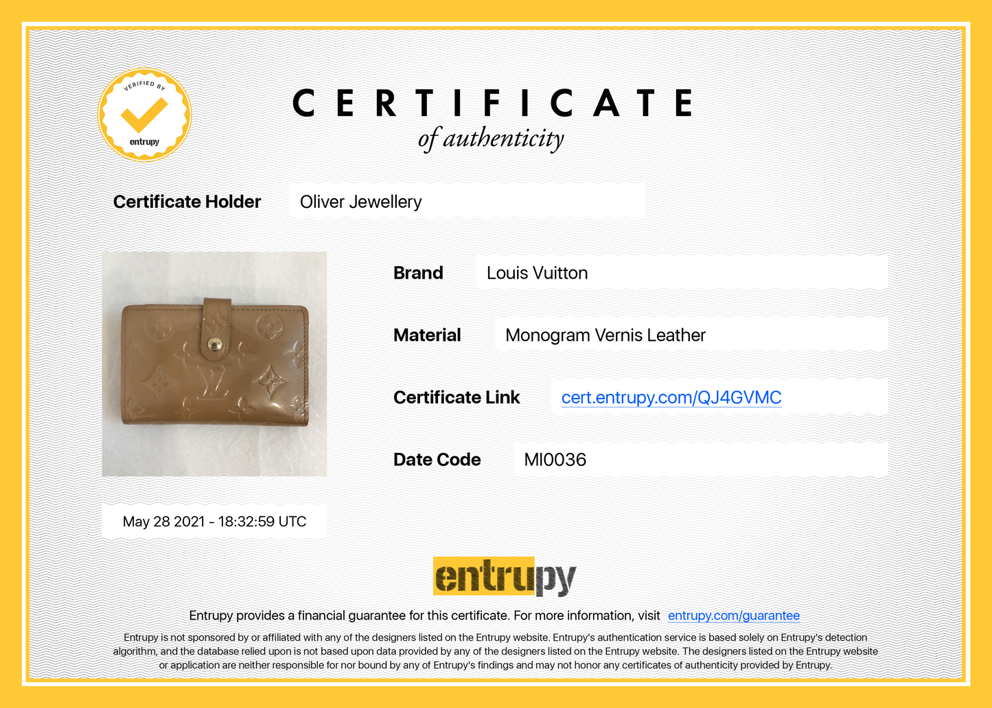 Louis Vuitton Monogram Vernis Patent Leather French Purse Wallet