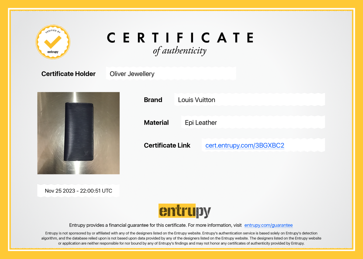 Louis Vuitton Navy Epi Leather Brazza Wallet