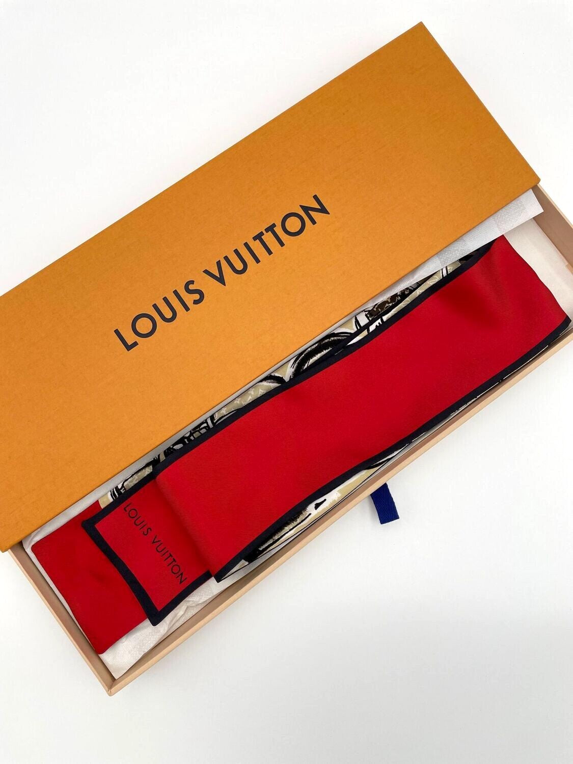 LOUIS VUITTON SILK TRUNKS BANDEAU SCARF
