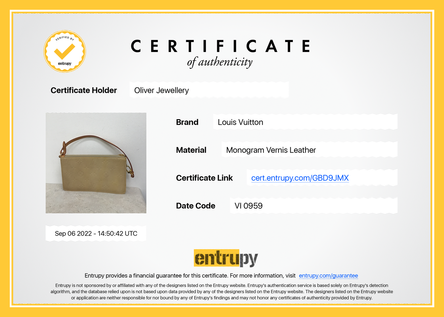 Louis Vuitton Vernis Lexington Pochette