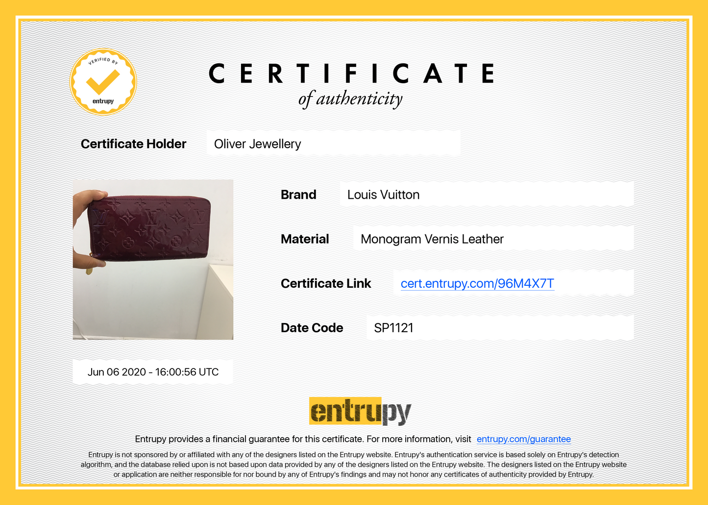 Louis Vuitton Vernis Zippy Wallet