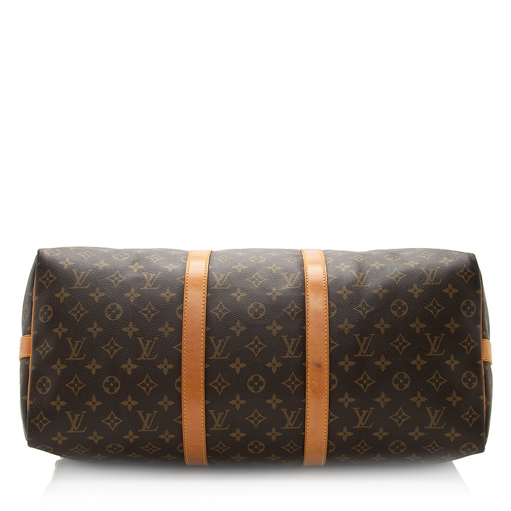 Louis Vuitton Vintage Monogram Canvas Keepall Bandouliere 50 Duffle Bag (SHF-20373)