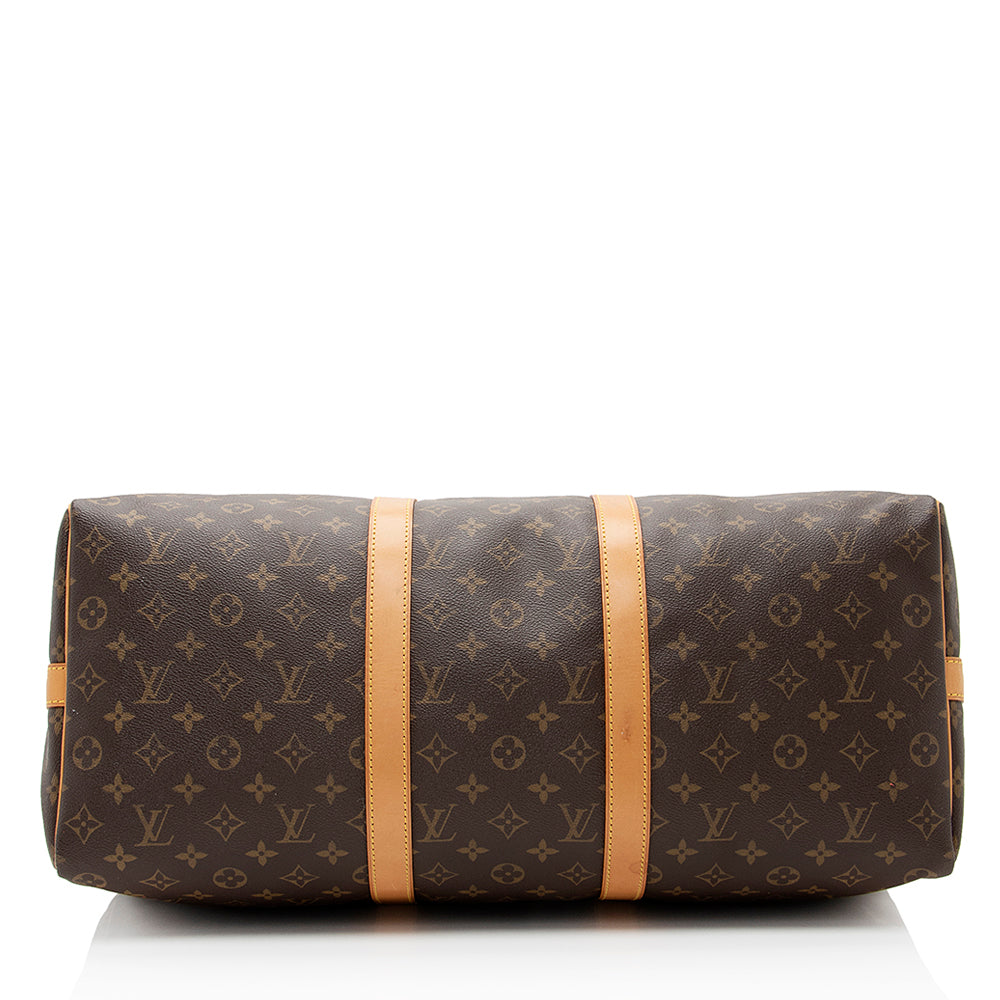 Louis Vuitton Vintage Monogram Canvas Keepall Bandouliere 50 Duffel Bag (SHF-21454)