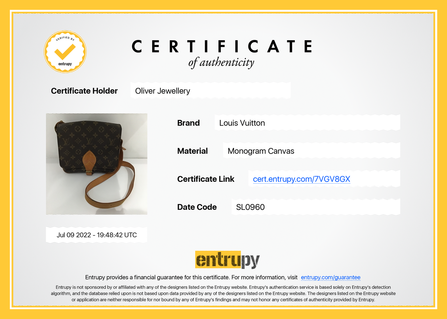 Louis Vuitton Vintage Monogram Cartouchiere MM