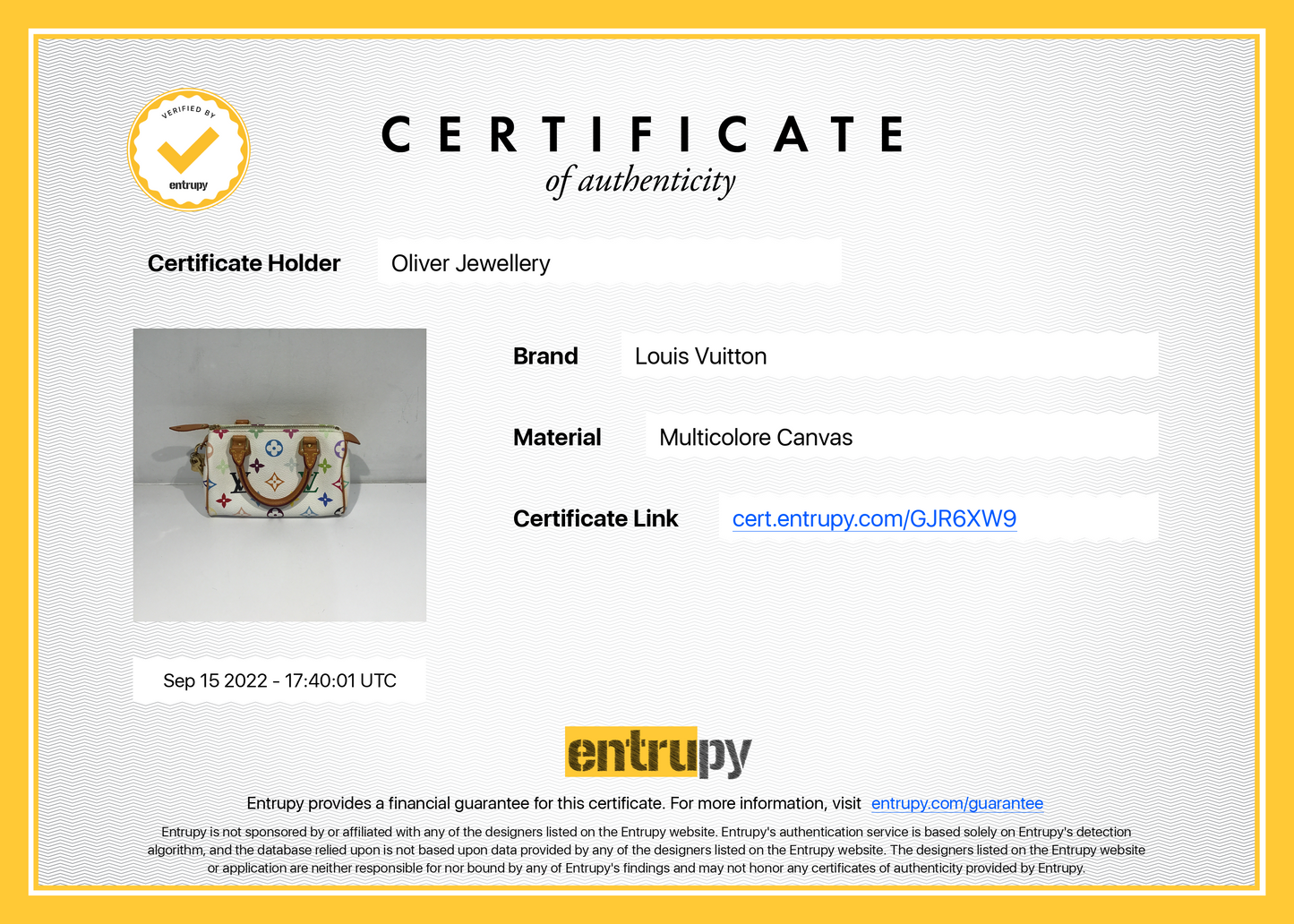 Louis Vuitton White Multicolore Mini HL Speedy