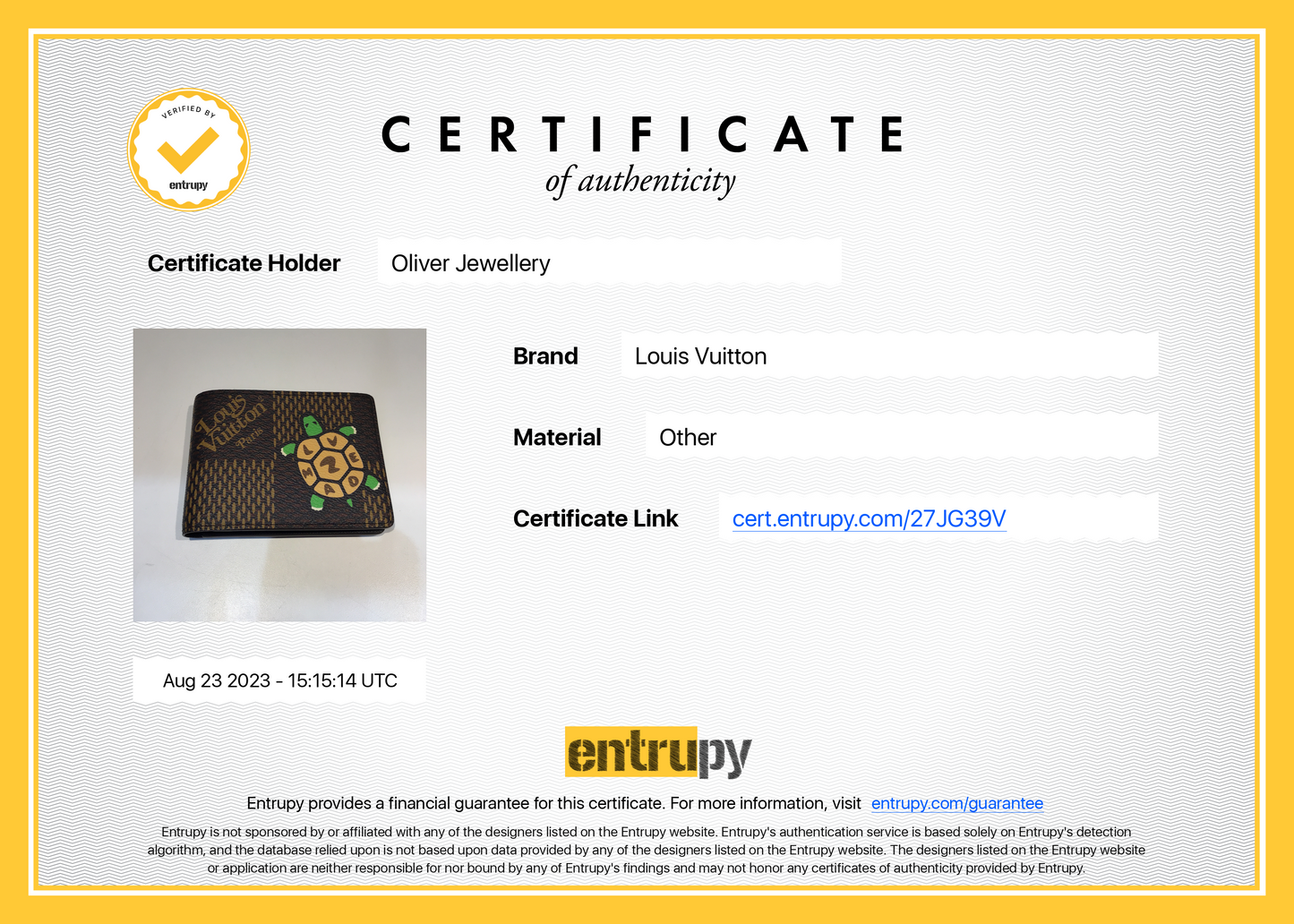 Louis Vuitton X Nigo Turtle Giant Damier Ebene Multiple Wallet