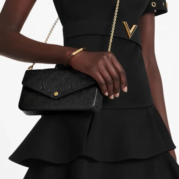 LOUIS VUITTON MONOGRAM EMPREINTE LEATHER FÃLICIE CHAIN BAG