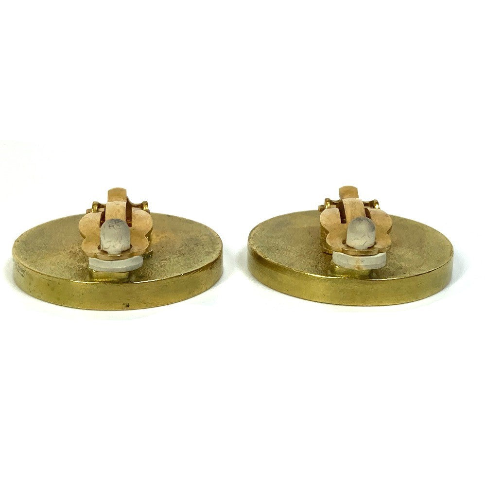 CHANEL Earring Gold Plated gold CC COCO Mark vintage Women