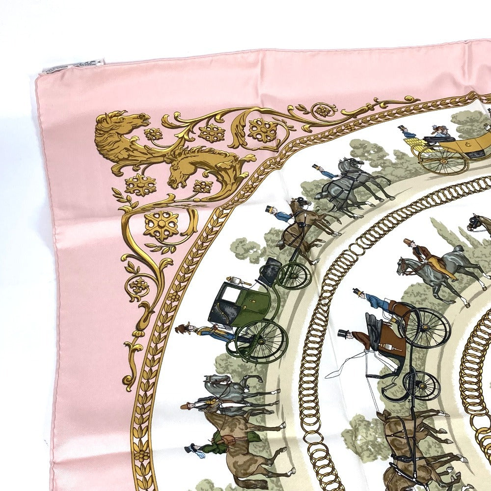 HERMES scarf silk pink Carre90