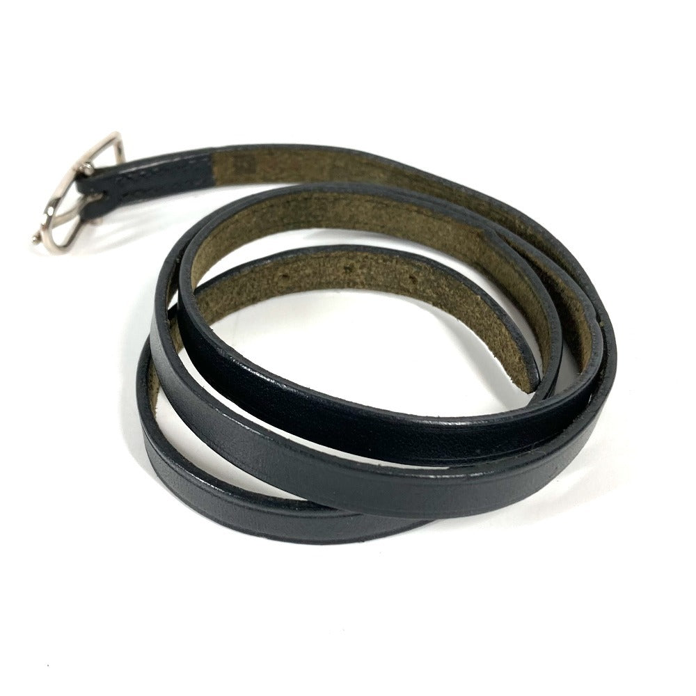 HERMES bracelet leather black API 4-row long unisex(Unisex)