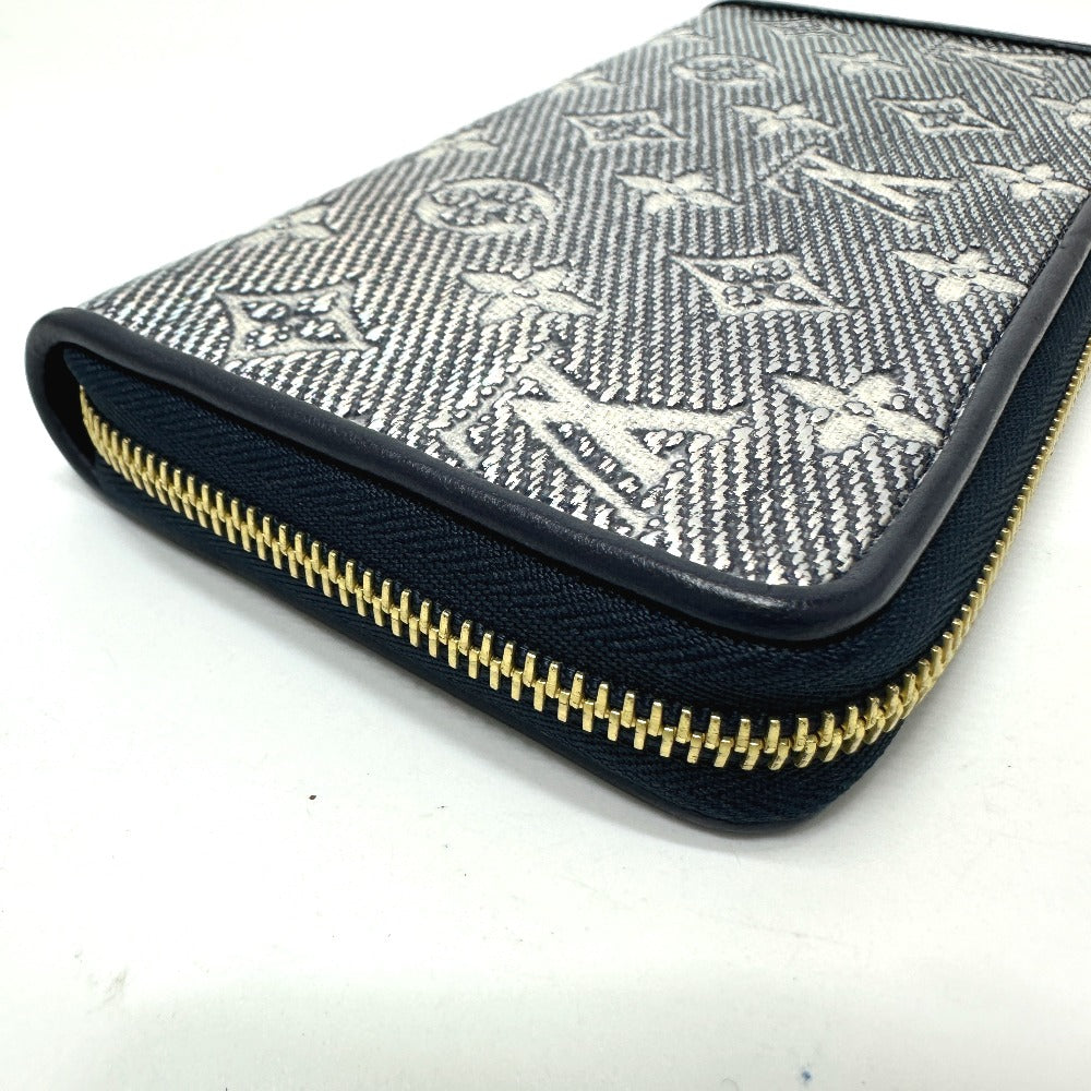 LOUIS VUITTON Long Wallet Purse M82468 Fabric / Monogram Jacquard Navy Monogram jacquard Zippy wallet Women