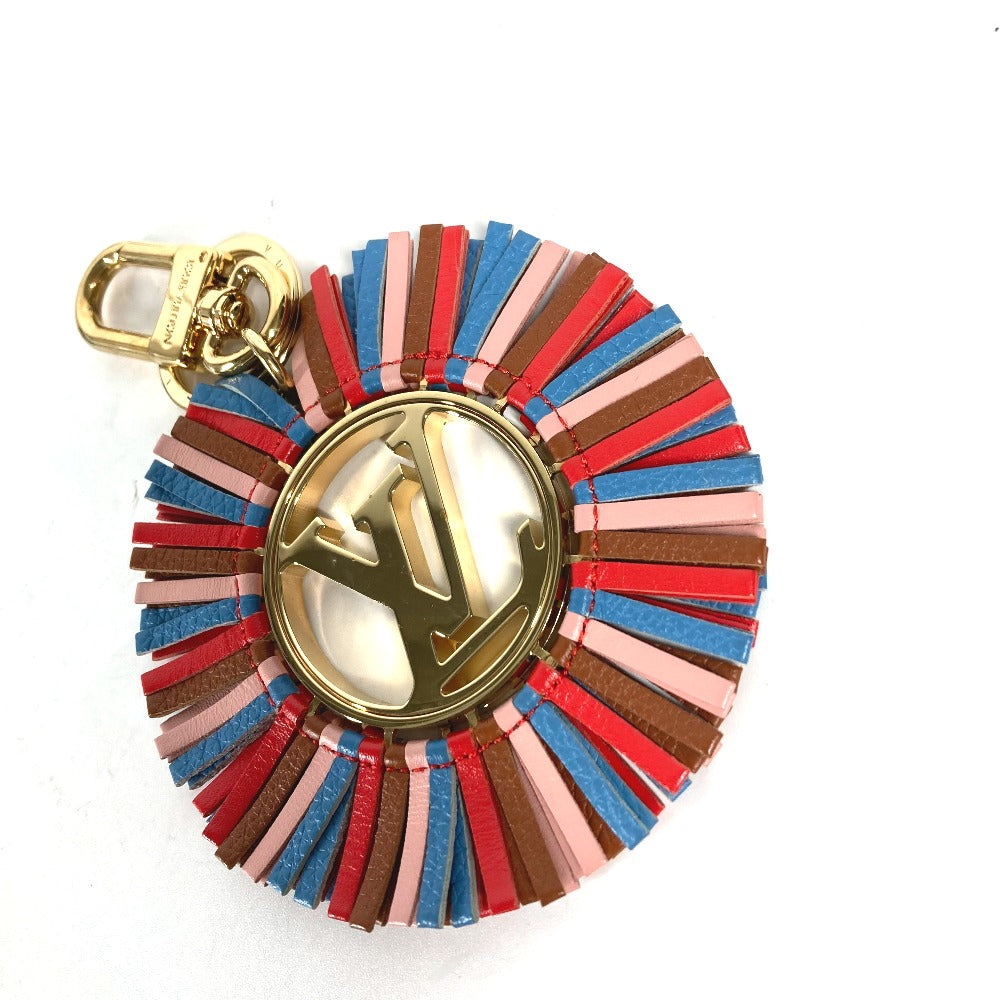 LOUIS VUITTON key ring M68463 Metal, Leather multicolor Portocle LV fringe Women