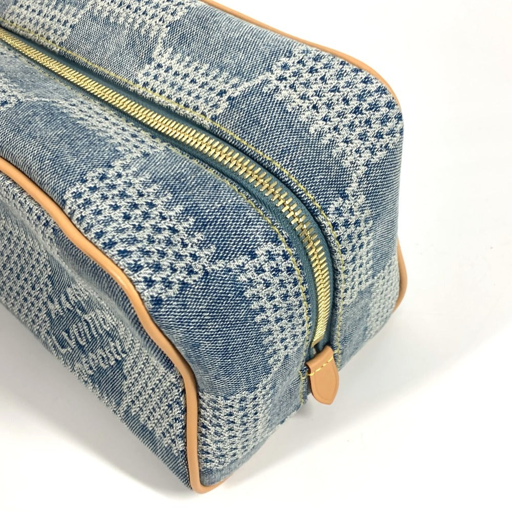 LOUIS VUITTON business bag N40753 denim blue Damier Denim 3D Rocker Dopp Kit