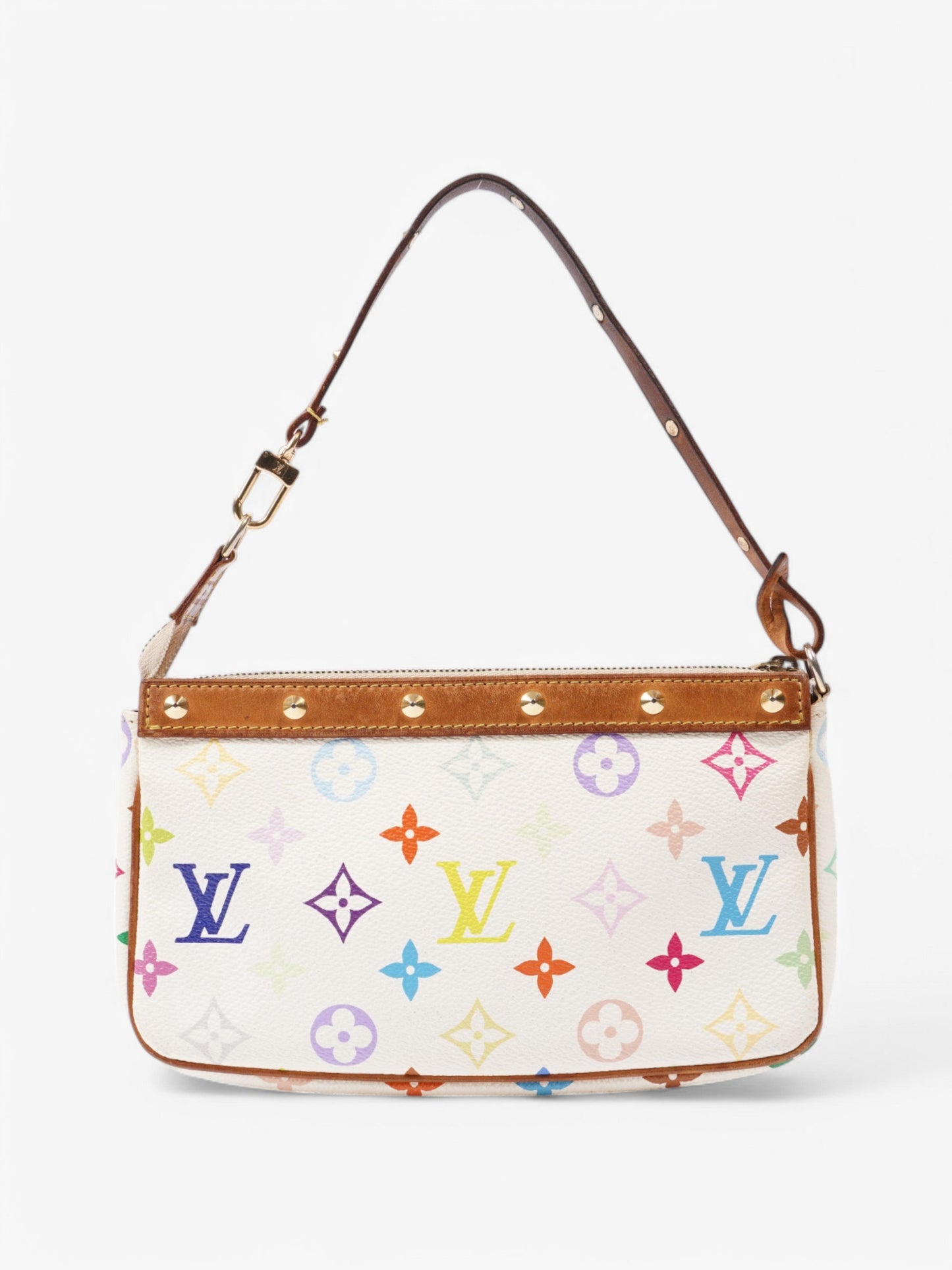 Louis Vuitton Pochette Accessoires White / Multicolour Coated Canvas