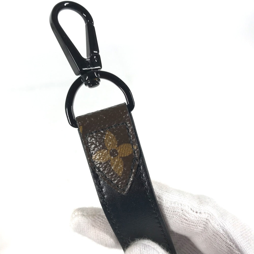 LOUIS VUITTON Shoulder strap leather black Monogram