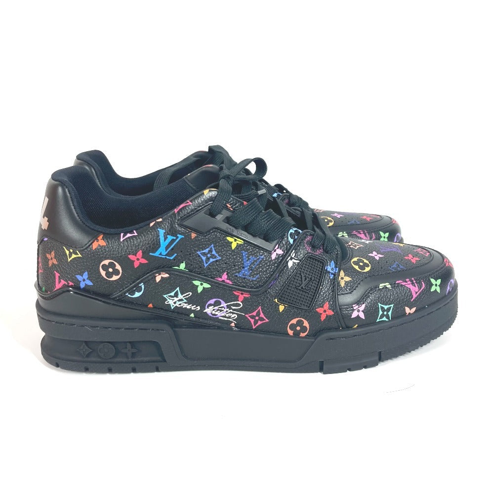LOUIS VUITTON sneakers 1AHEKV leather black Monogram Multicolor Takashi Murakami LV x TM LV Trainer Sneakers 6
